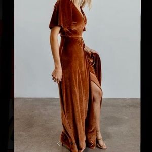 Baltic Born Meghan Velvet Wrap Maxi Dress